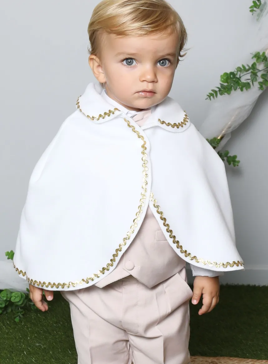 Cape polaire blanche bébé ou enfant motif au choix et Personnalisable
