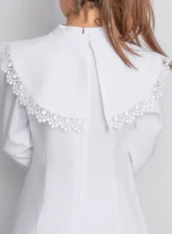 Cape pour aube dentelle collection Création Blanc