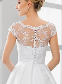 Caraco mariage perles sequins manches courtes