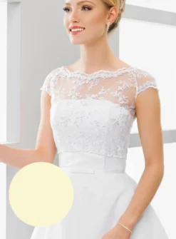 Caraco mariage perles sequins manches courtes