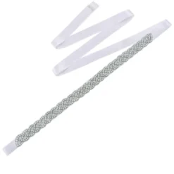 Ceinture cérémonie soirée ou mariage en strass tressés pour femme