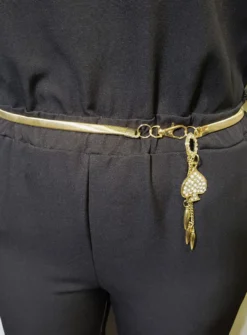 Ceinture femme dorée avec pendants Or