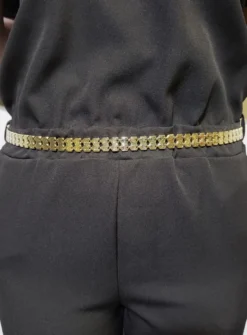 Ceinture femme en métal avec chainette Or