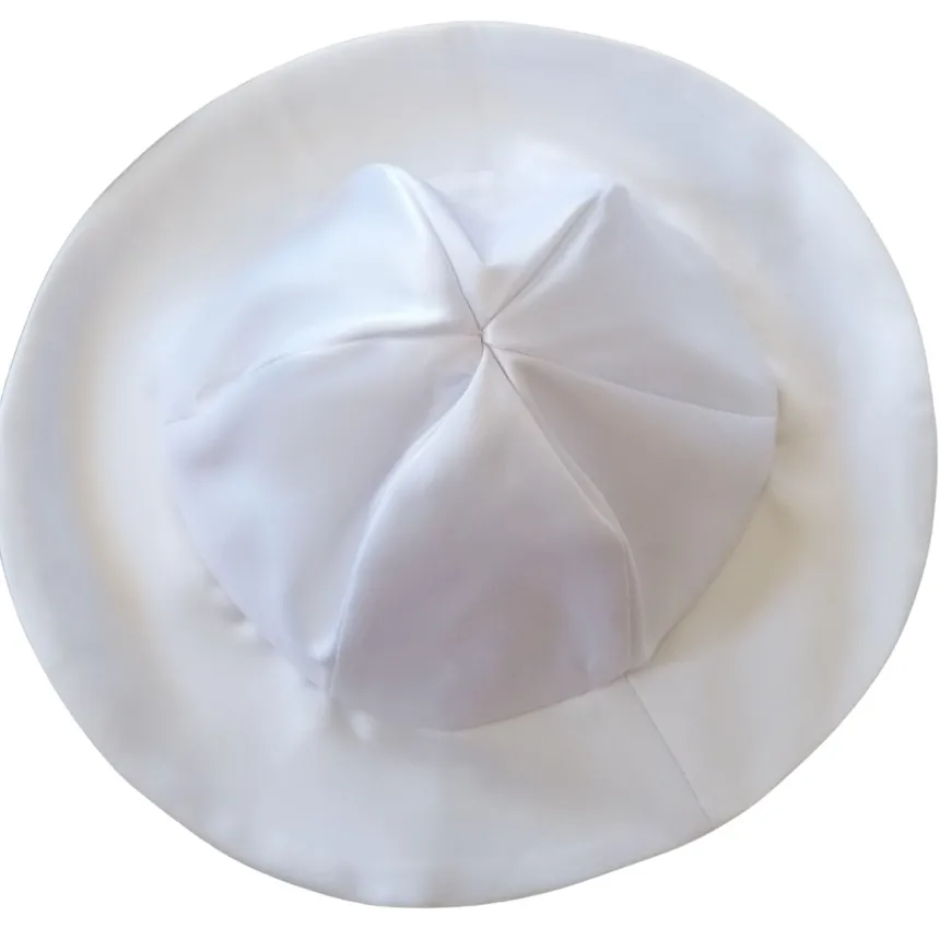 Chapeau bébé fille satin et coton