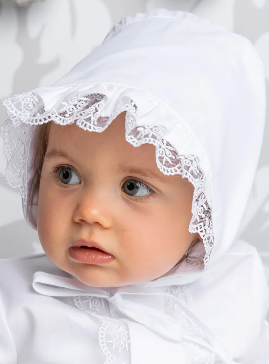 Chapeau Béguin bébé Fille dentelle fine