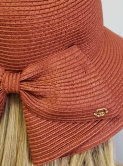 Chapeau chic femme noeud large