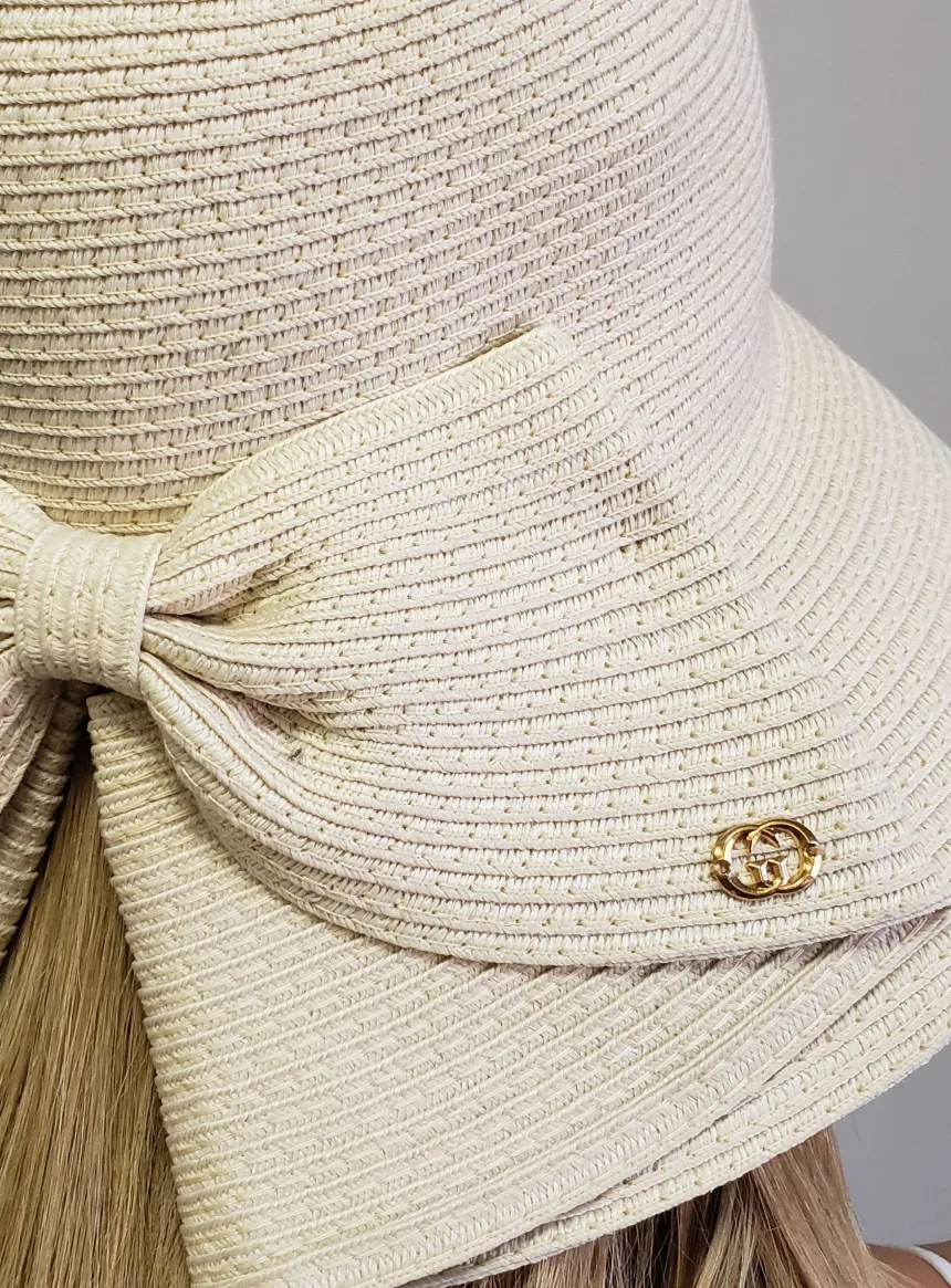 Chapeau chic femme noeud large