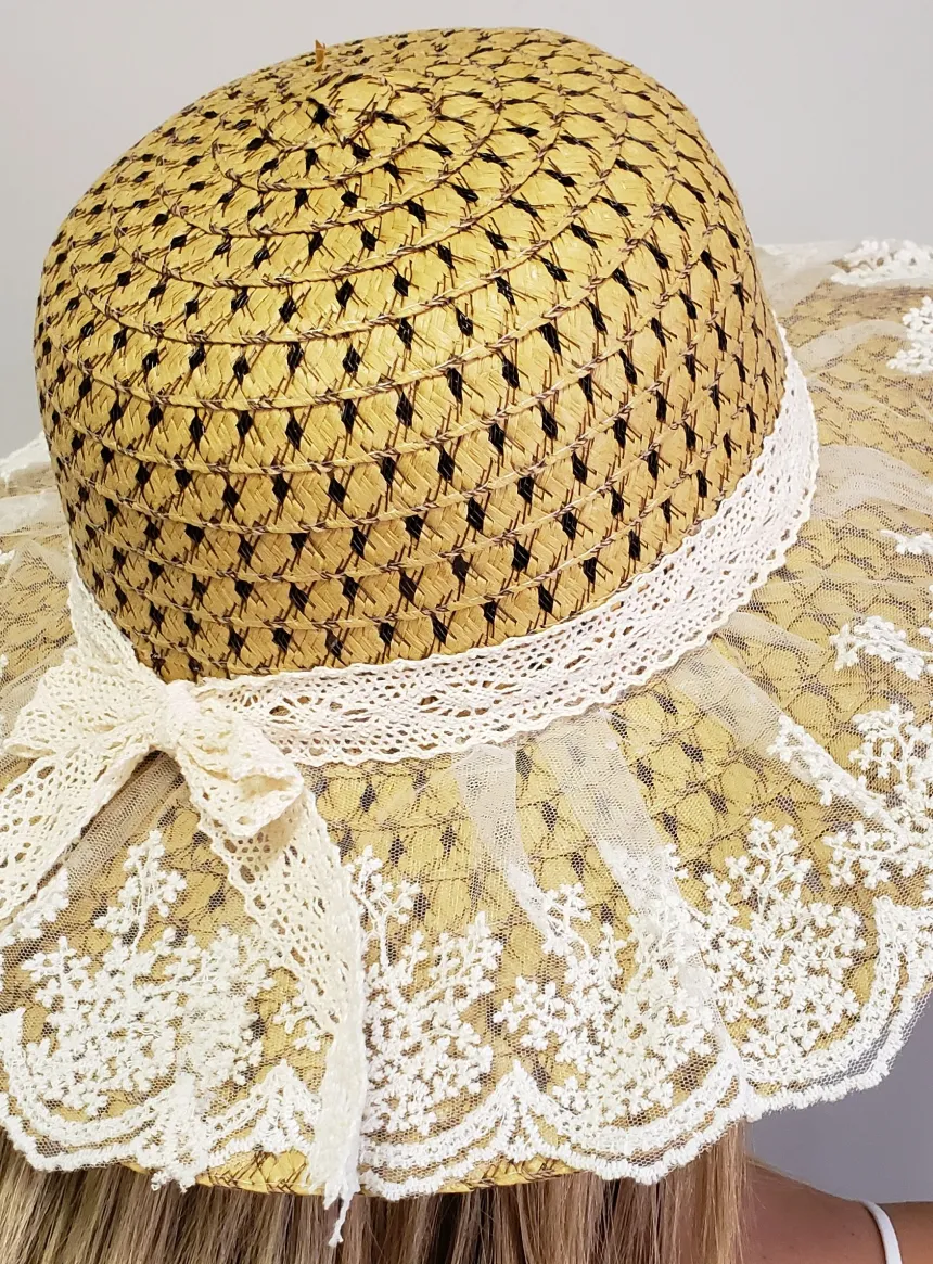 Chapeau femme dentelle bohème