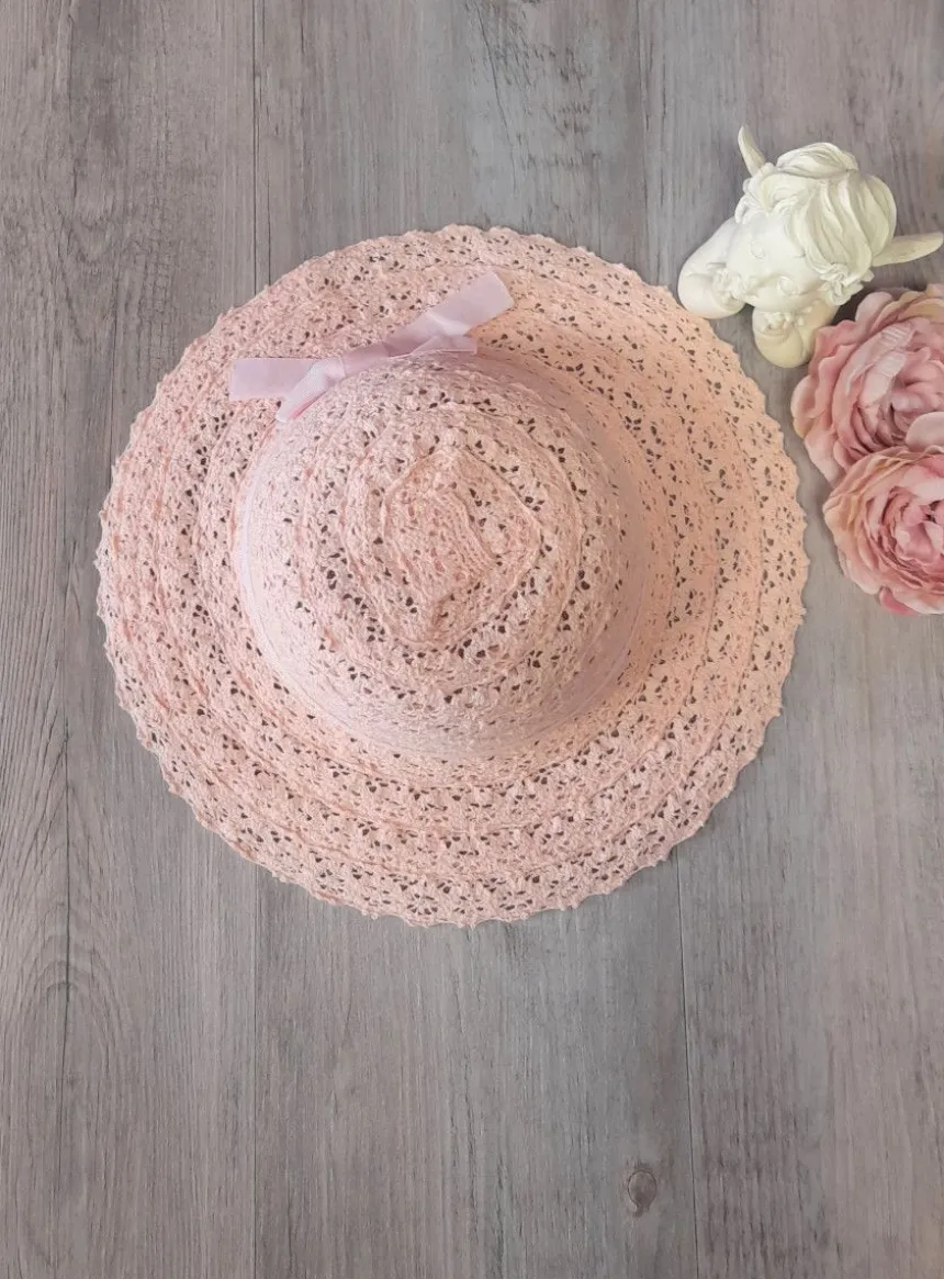 Chapeau fille dentelle crochet