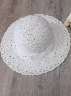 Chapeau fille dentelle crochet