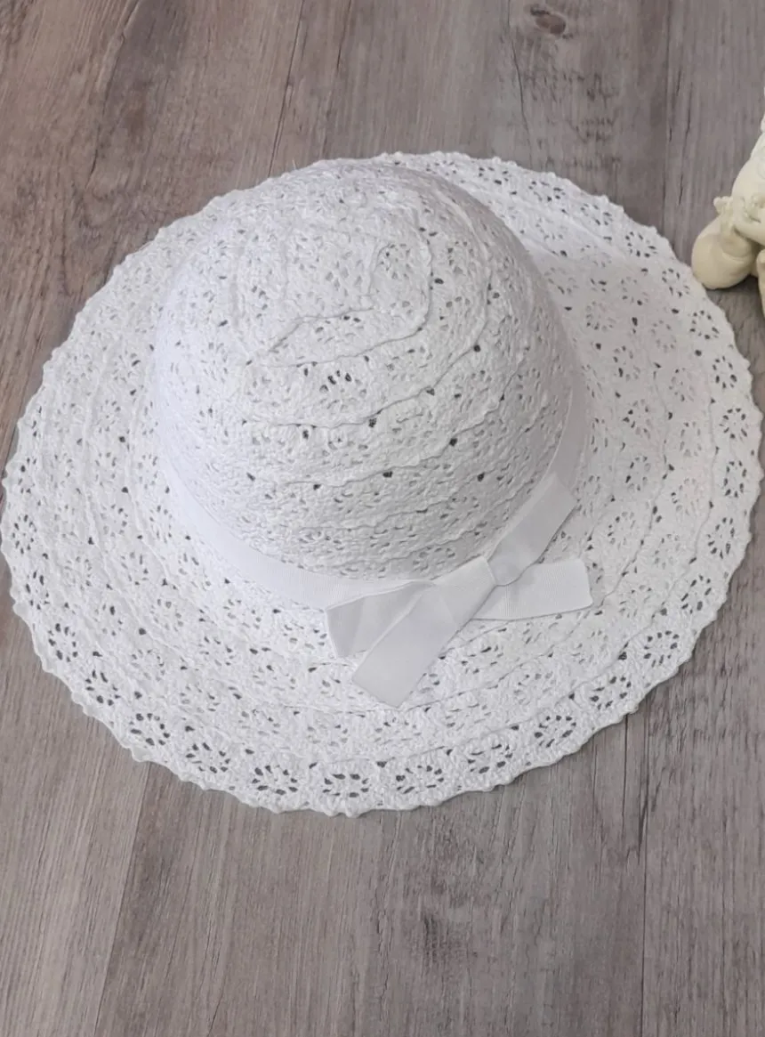 Chapeau fille dentelle crochet