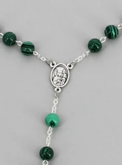 Chapelet perles Malachite véritable Vert