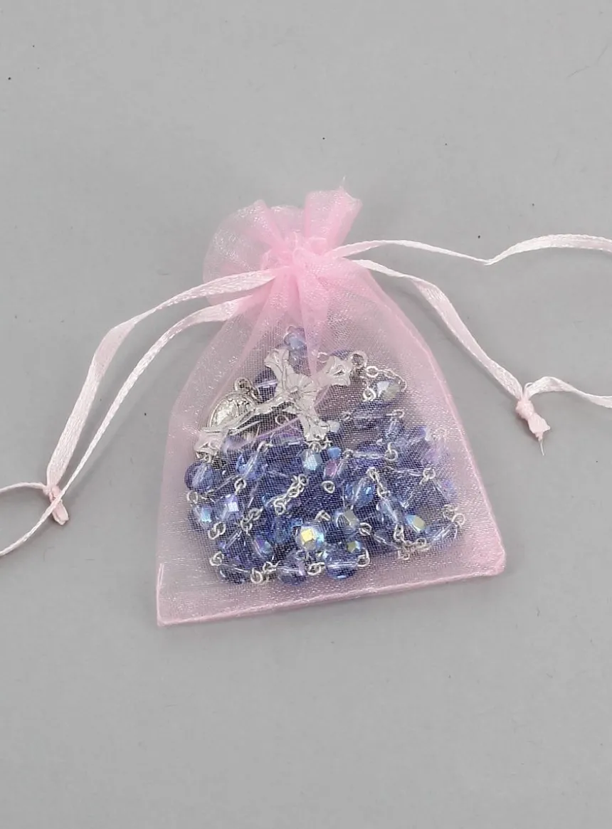 Chapelet perles transparentes