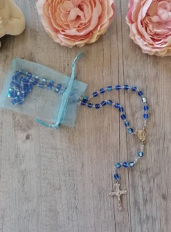 Chapelet perles transparentes