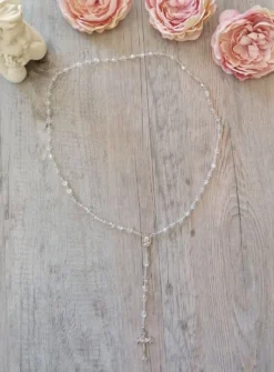 Chapelet perles transparentes