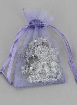 Chapelet perles transparentes