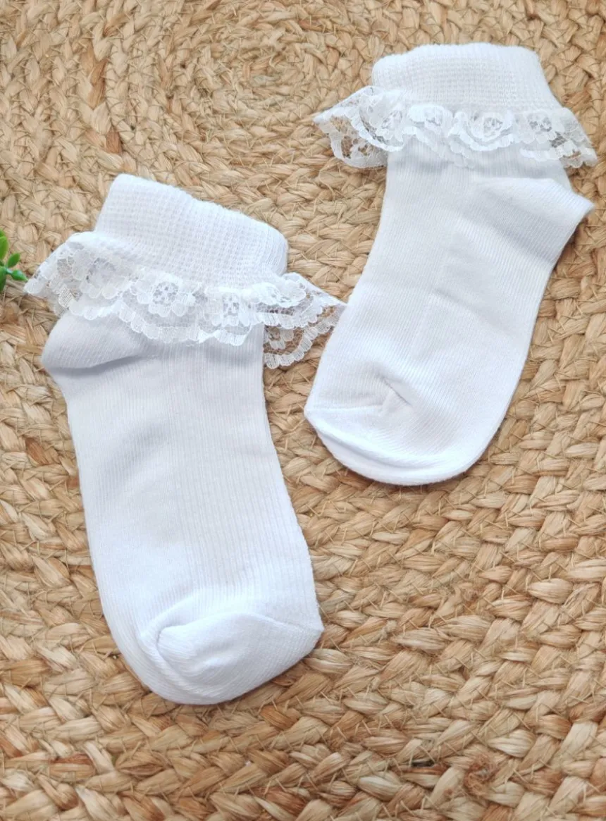 Chaussettes Fille avec Dentelle