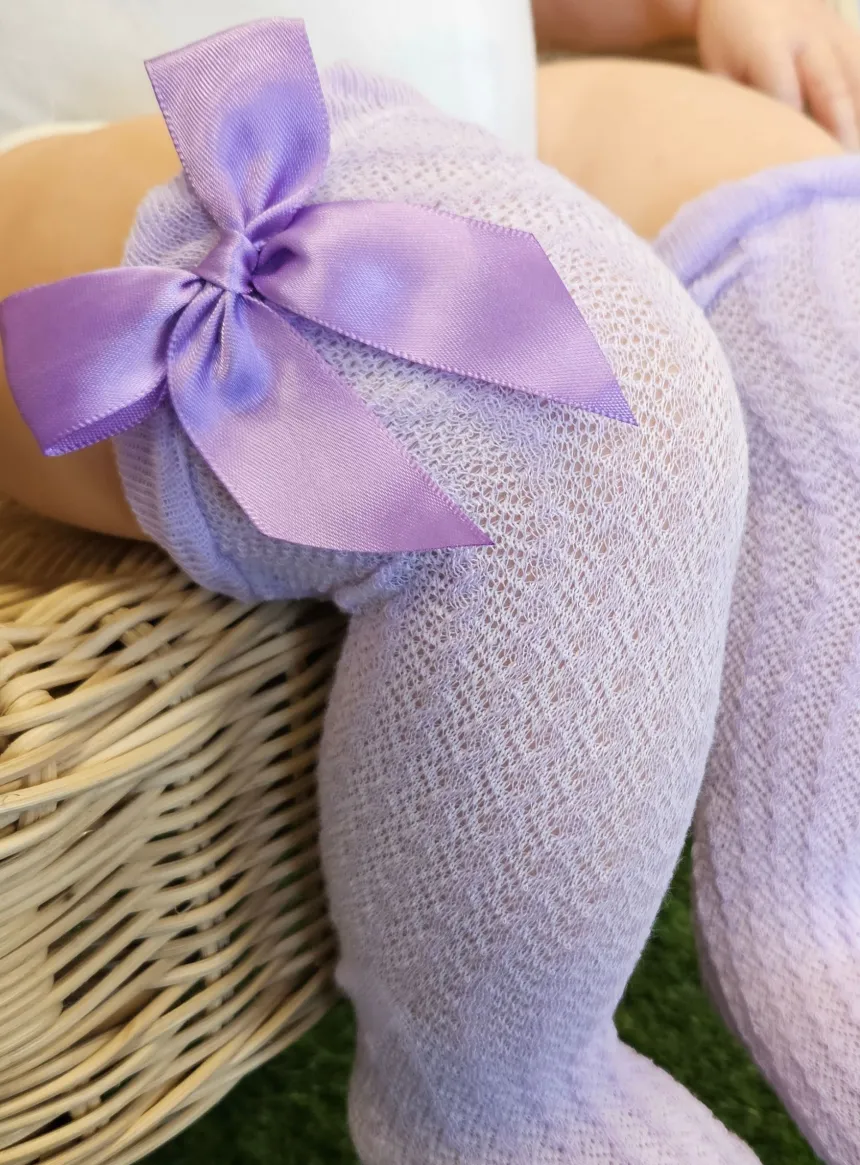 Chaussettes hautes nœud Fille