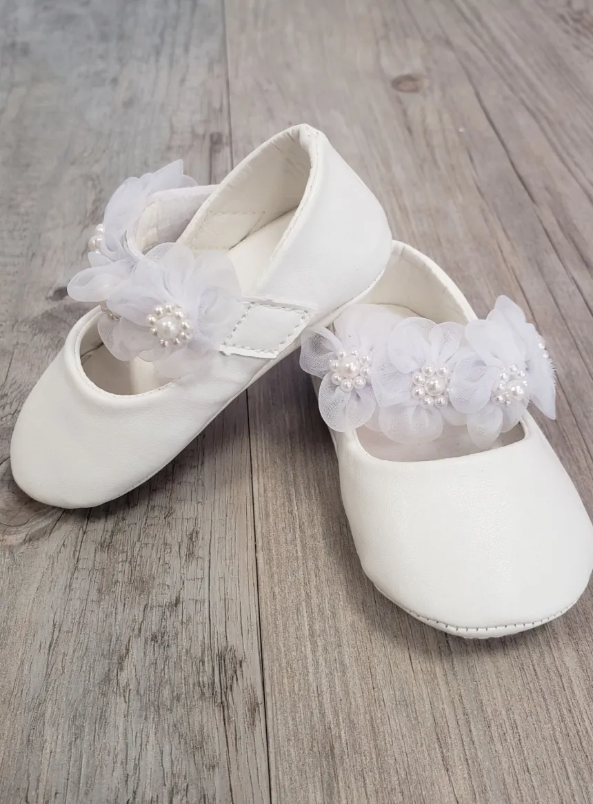 Chaussons bébé fille fleurs
