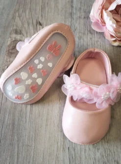 Chaussons bébé fille fleurs