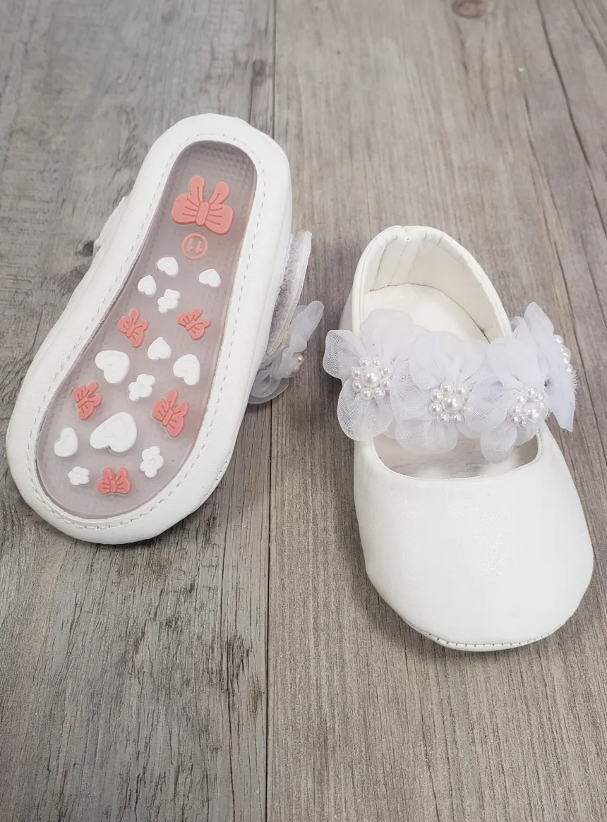 Chaussons bébé fille fleurs