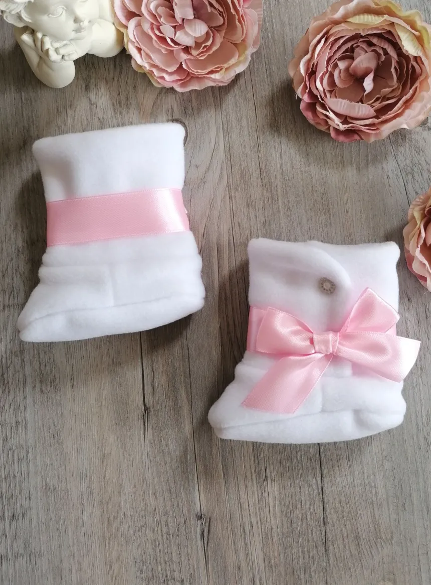 Chaussons botte bébé fille polaire