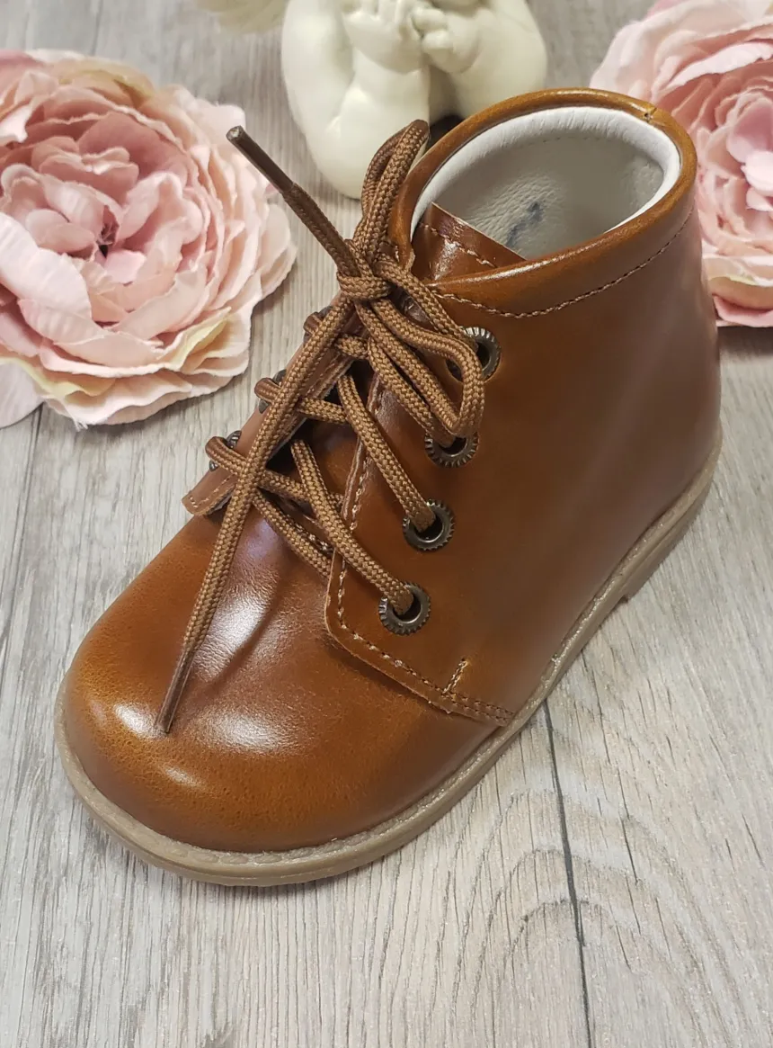 Chaussons bottillons petit garcon Théo marron