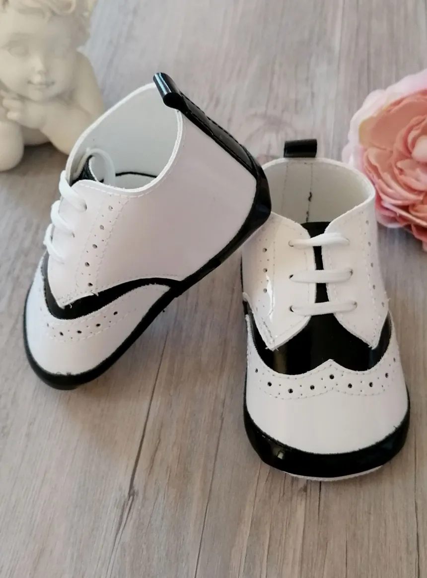 Chaussons cérémonie bébé garcon Jauris bicolor