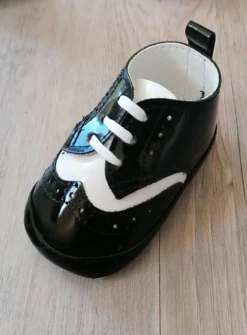 Chaussons cérémonie bébé garcon Jauris bicolor