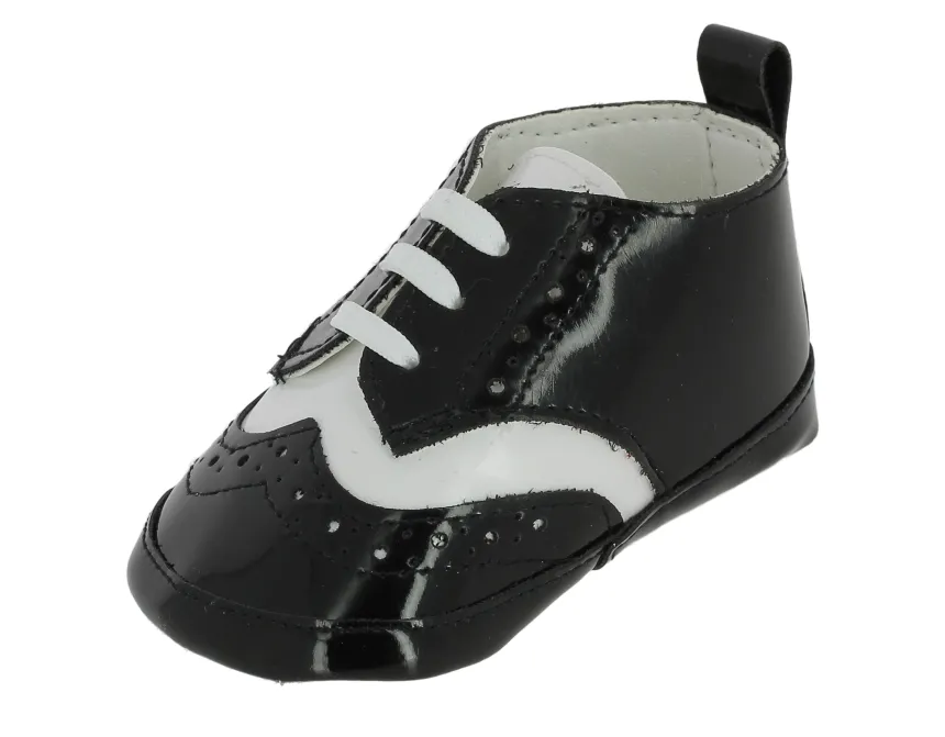 Chaussons cérémonie bébé garcon Jauris bicolor