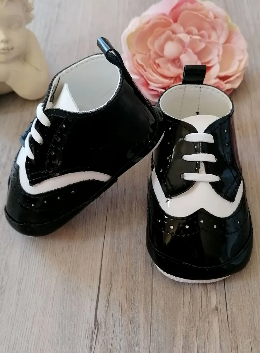 Chaussons cérémonie bébé garcon Jauris bicolor