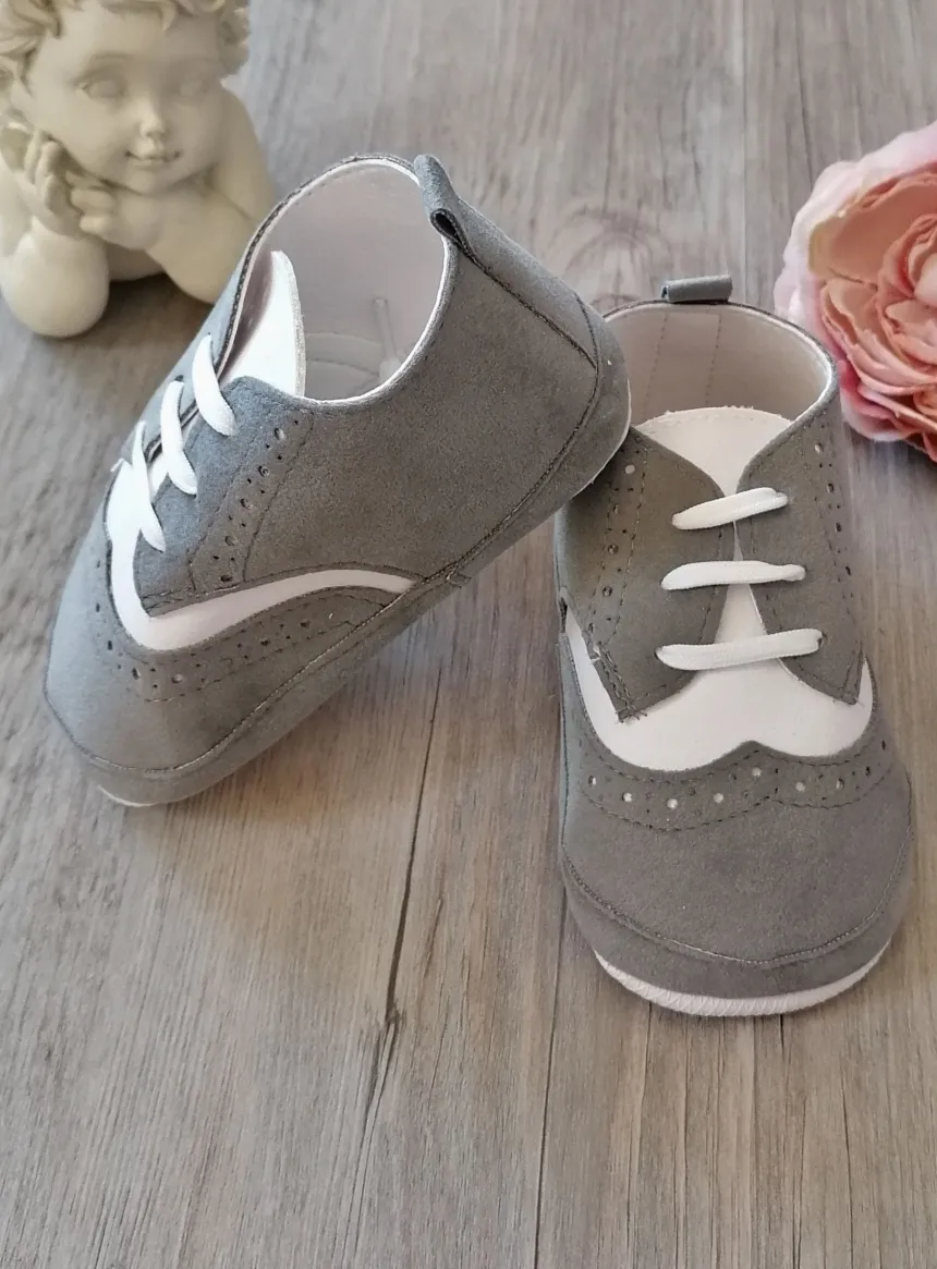 Chaussons cérémonie bébé garcon Jauris bicolor