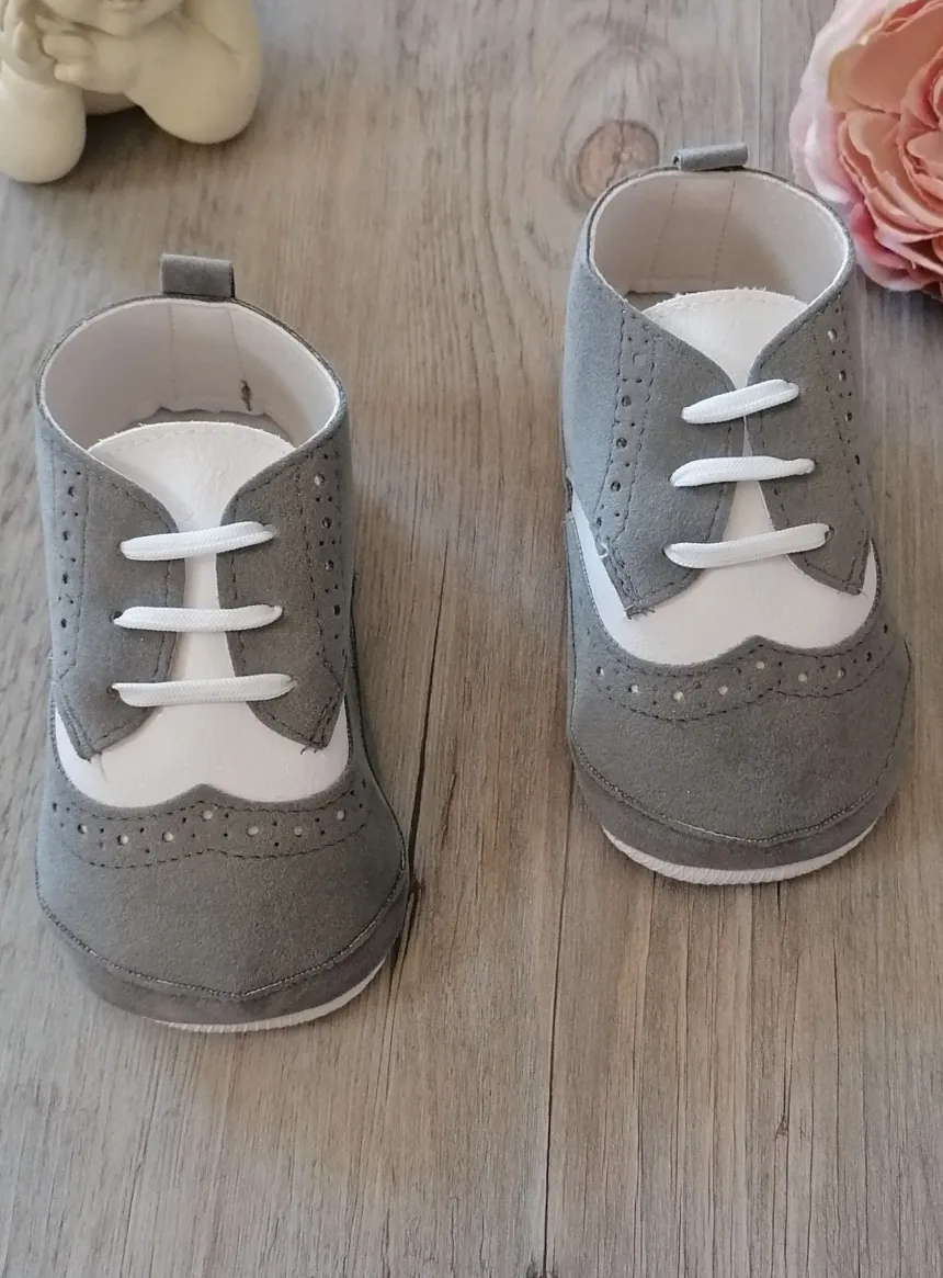 Chaussons cérémonie bébé garcon Jauris bicolor