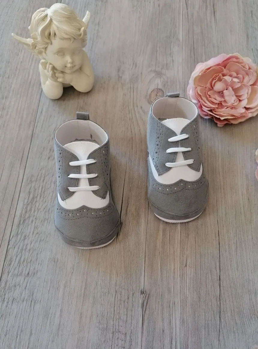 Chaussons cérémonie bébé garcon Jauris bicolor
