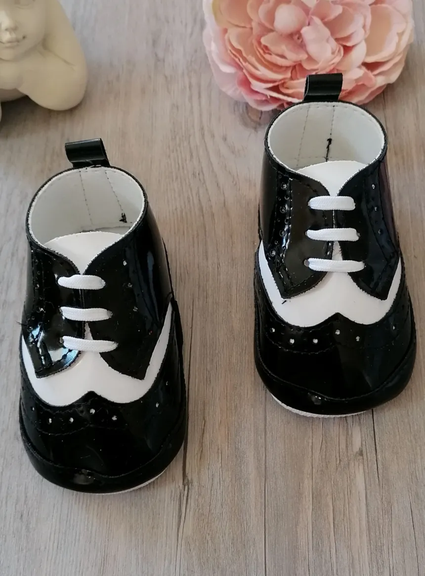 Chaussons cérémonie bébé garcon Jauris bicolor