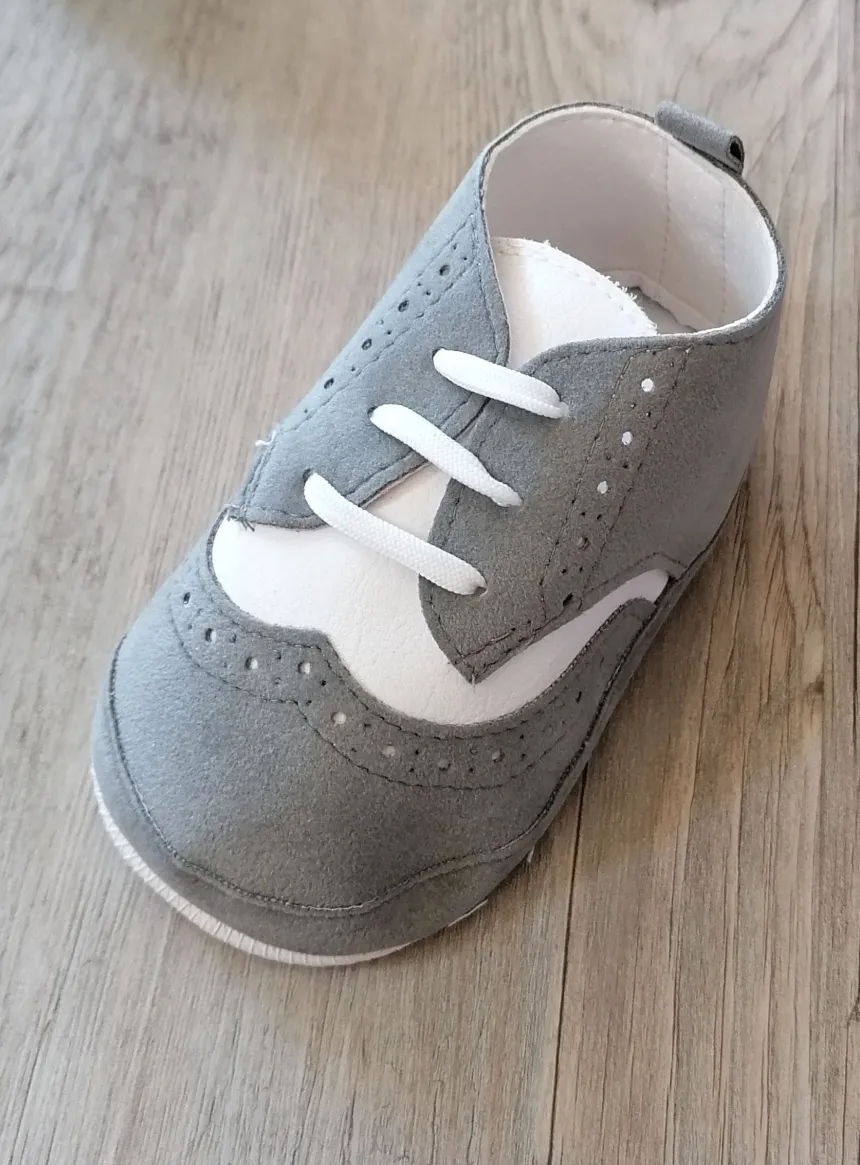 Chaussons cérémonie bébé garcon Jauris bicolor