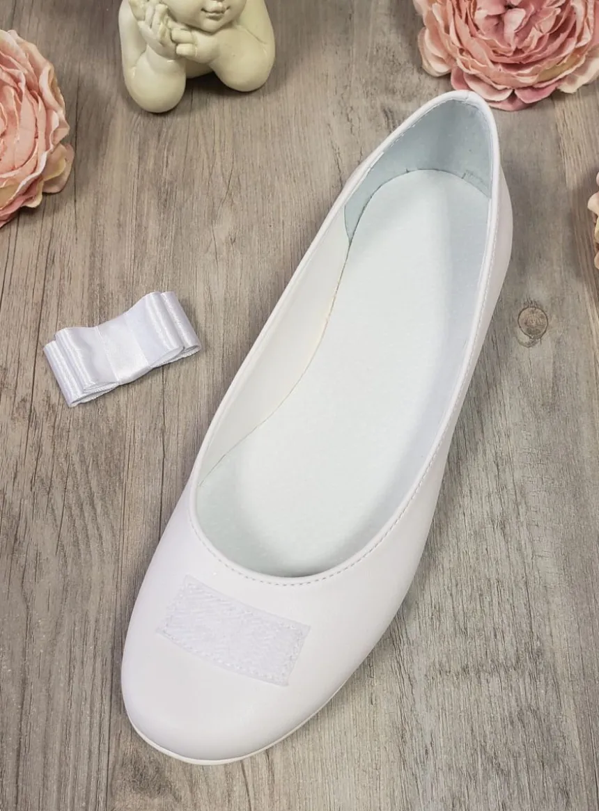 Chaussures ballerines cérémonie fille fleur tissus