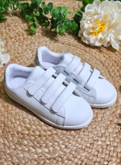 Chaussures Baskets blanches avec paillettes