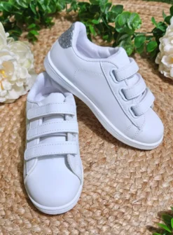 Chaussures Baskets blanches avec paillettes