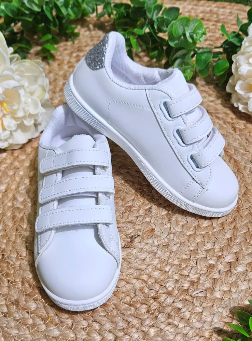 Chaussures Baskets blanches avec paillettes