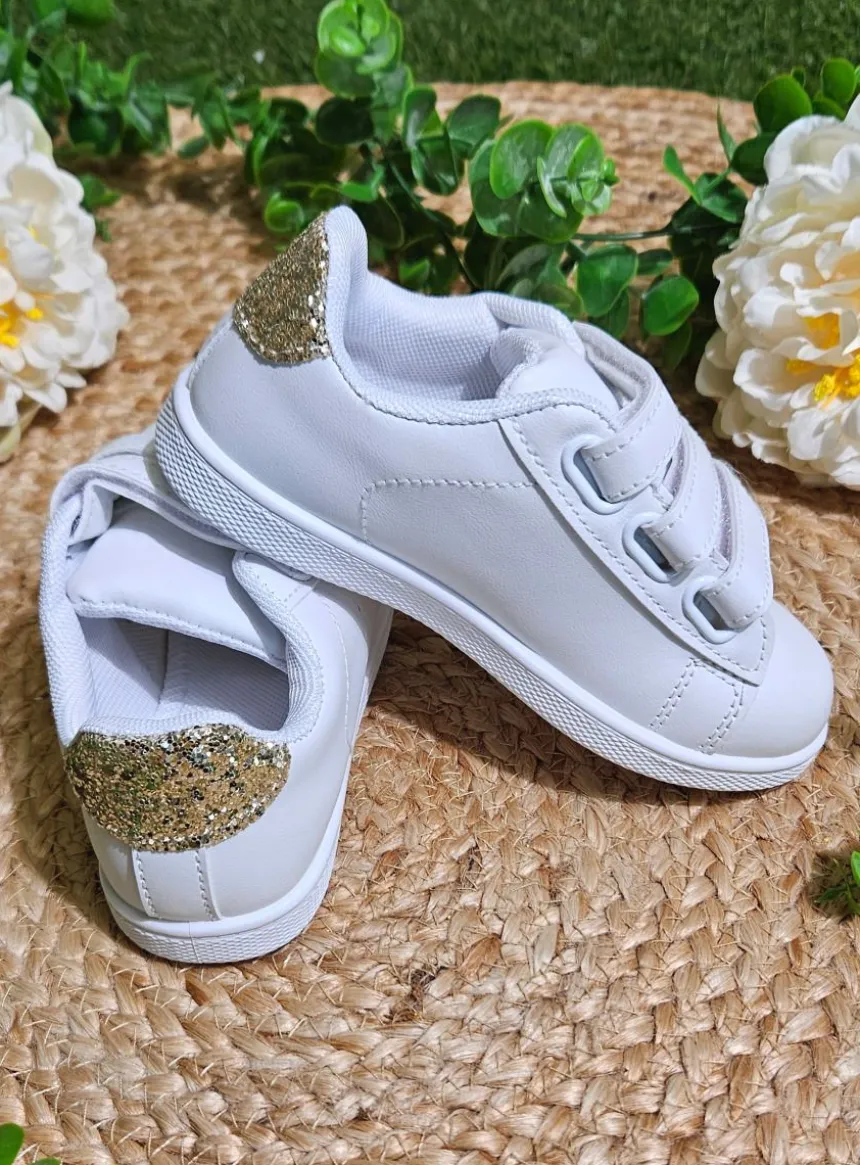Chaussures Baskets blanches avec paillettes