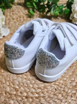 Chaussures Baskets blanches avec paillettes