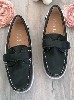 Chaussures bateau garçon Manuel scratch