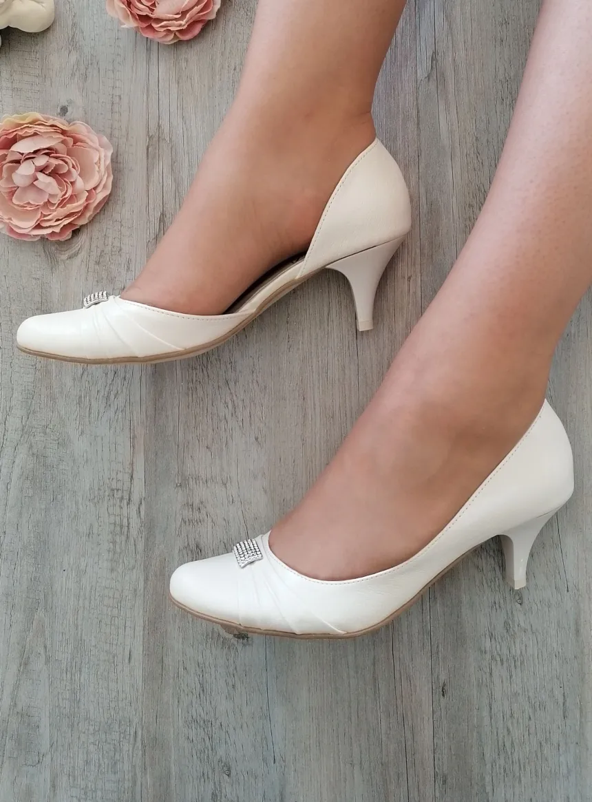 Chaussures cérémonie femme petit talon strass
