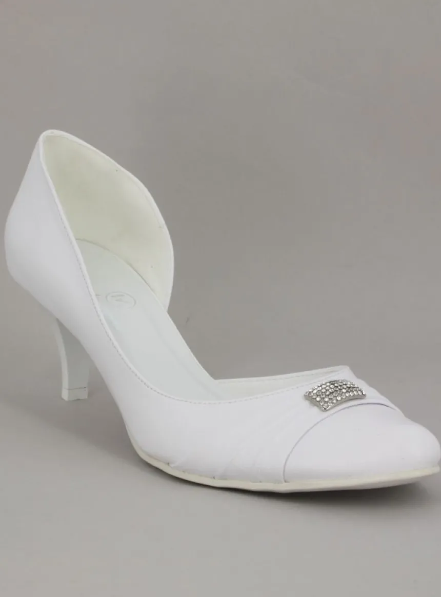Chaussures cérémonie femme petit talon strass