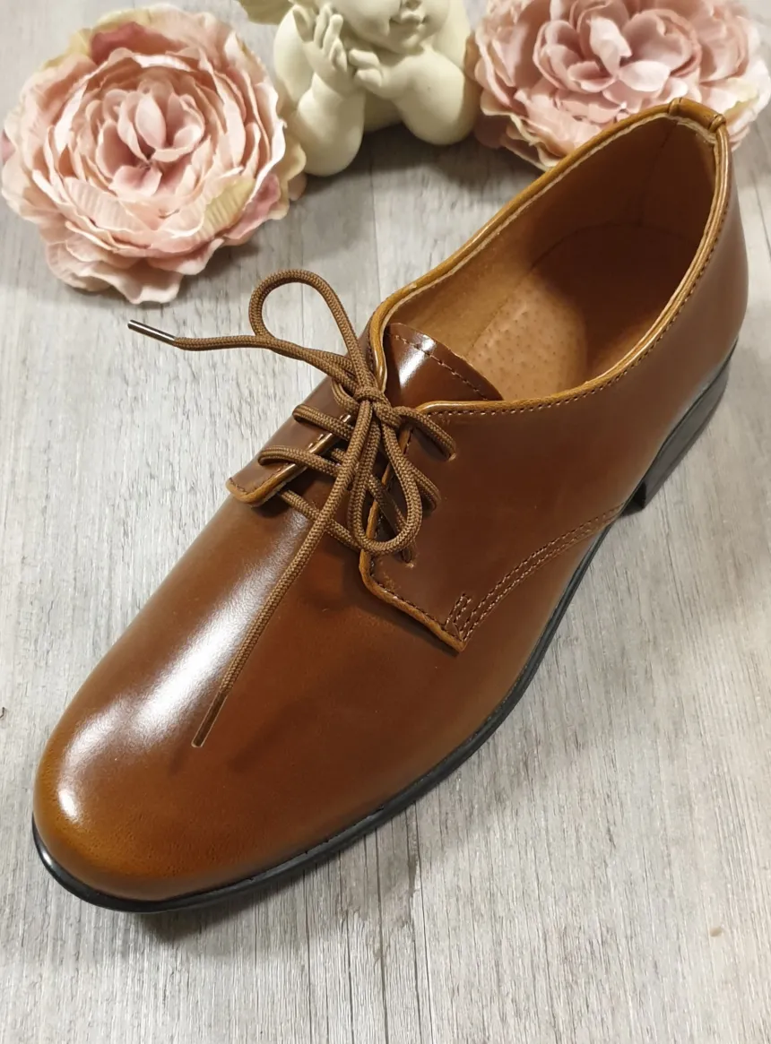 Chaussures cérémonie garçon Mickaël marron