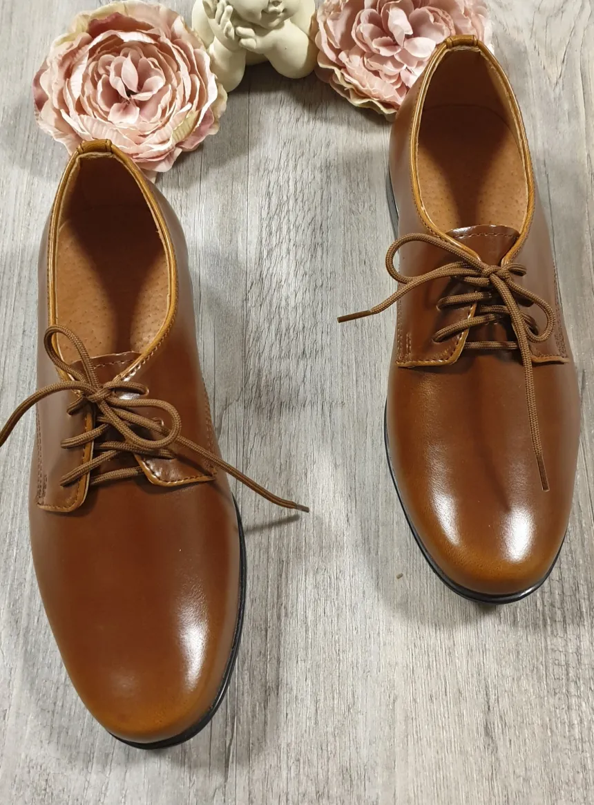 Chaussures cérémonie garçon Mickaël marron