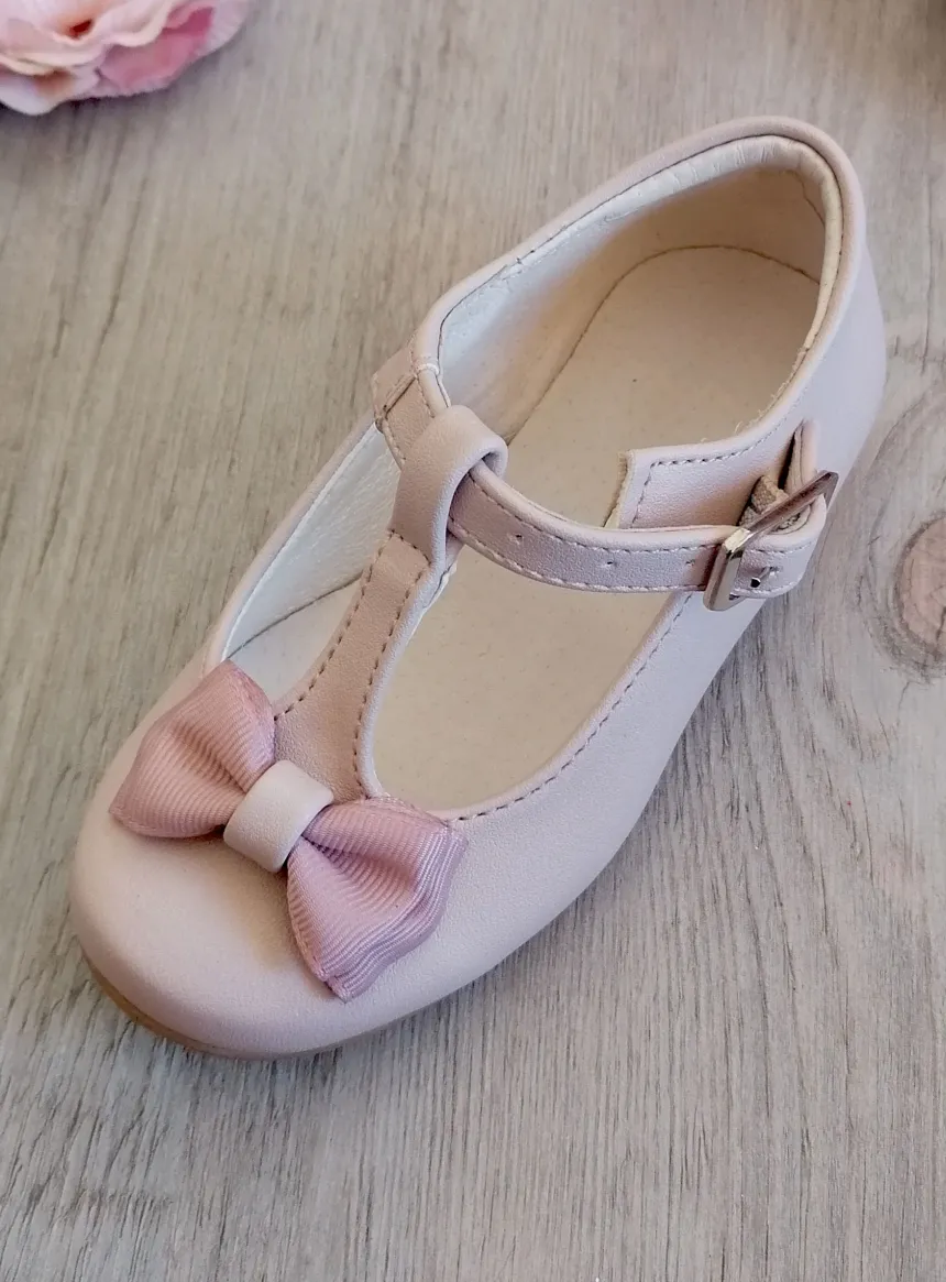 Chaussures cérémonie petite fille avec nœud