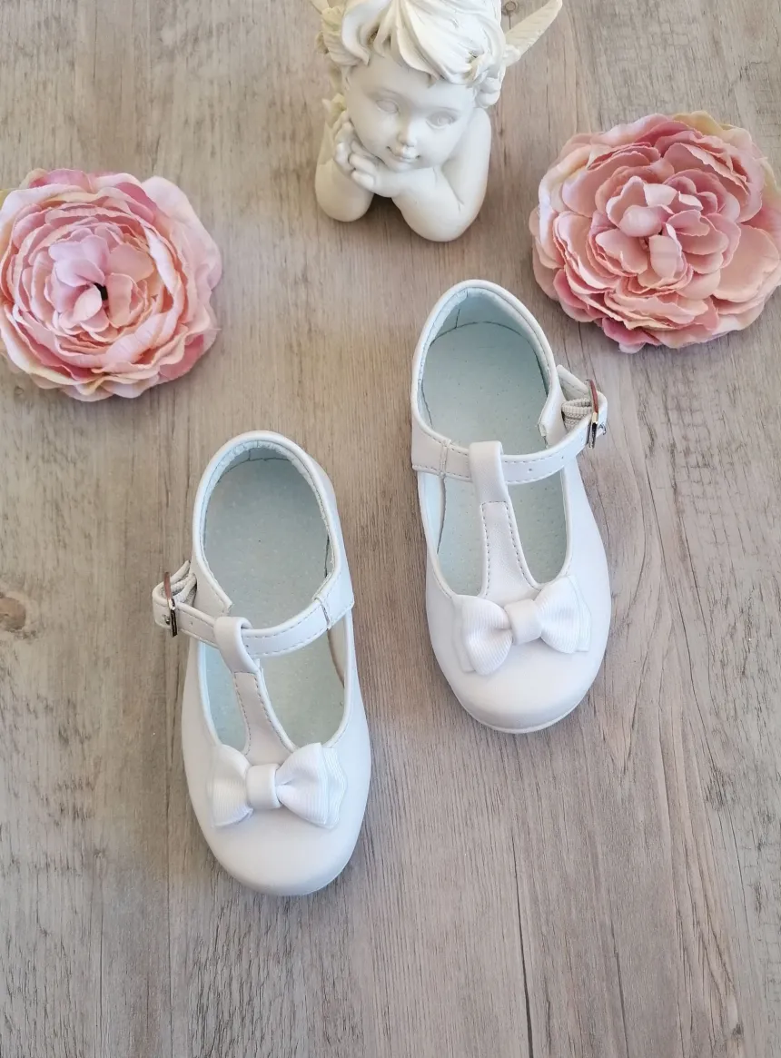 Chaussures cérémonie petite fille avec nœud