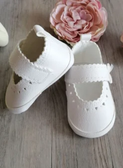 Chaussures de cérémonie bébé fille écrue Coeur